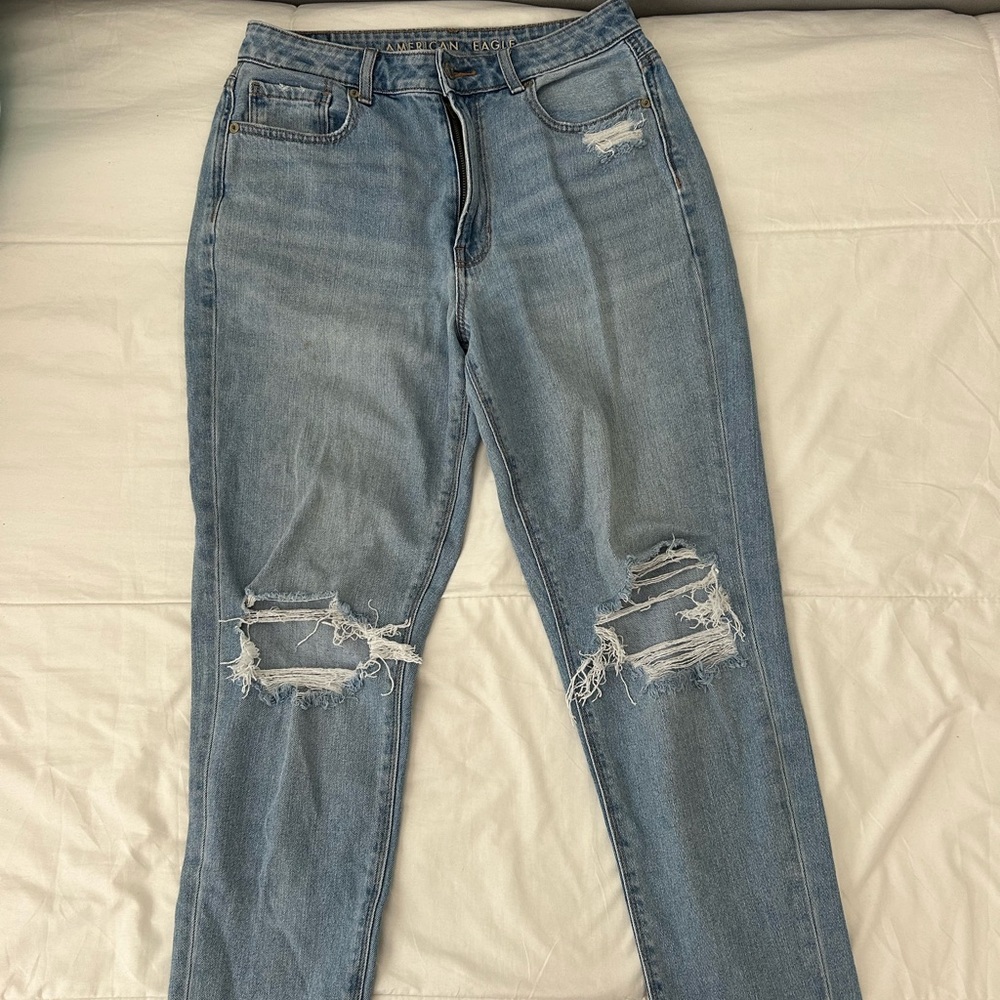 Classic Blue Distressed Women's Jeans